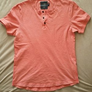 Men's orange 100% cotton tee